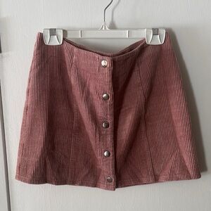 Forever 21 Corduroy Mini Skirt in Mauve